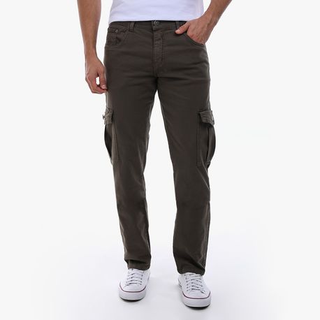 CALCA SARJA BOLSO CARGO DG18610 MILITAR 36