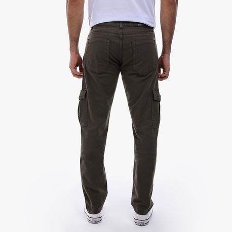 CALCA SARJA BOLSO CARGO DG18610 MILITAR 36