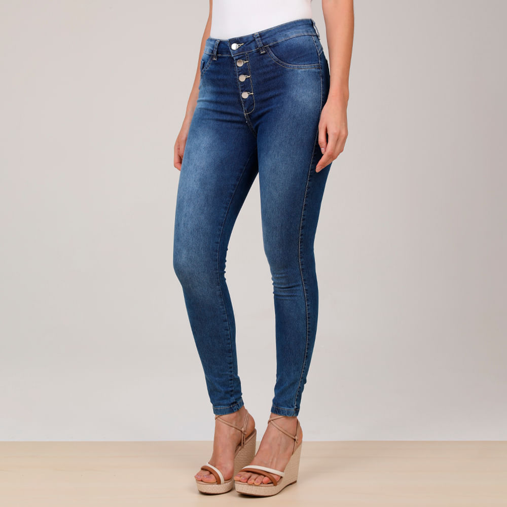 CALCA JEANS LASER BIGODE BOTOES 39545E JEANS 40