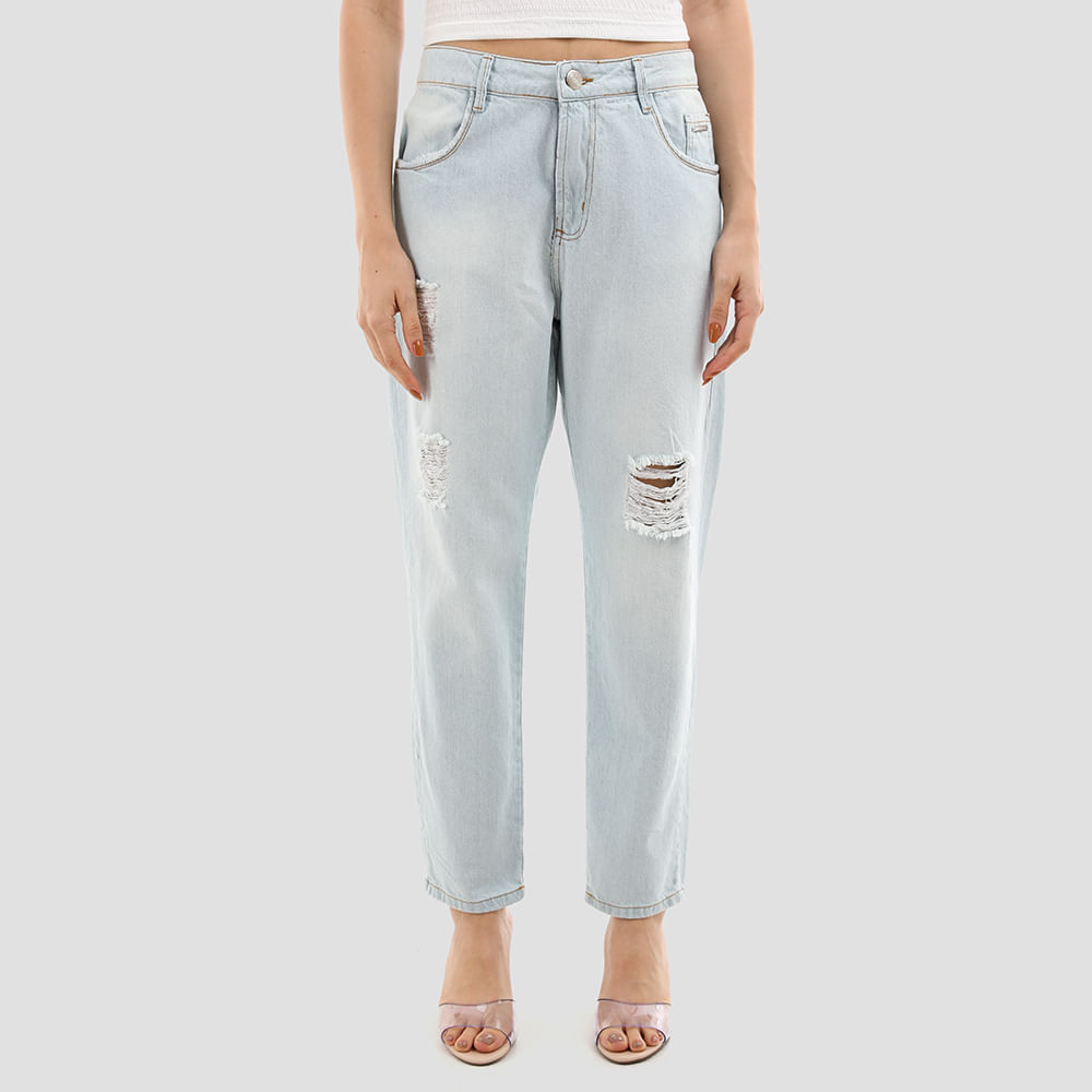 CALCA MOM 100% RASGO DG18127 JEANS CLARO 42
