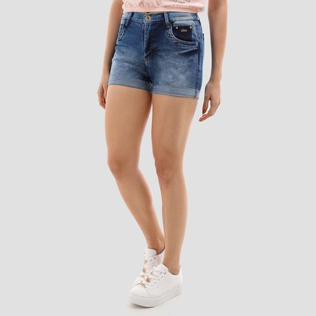 SHORTS LYCRA RASGO BARRA DOBRADA 5446 JEANS CLARO 36