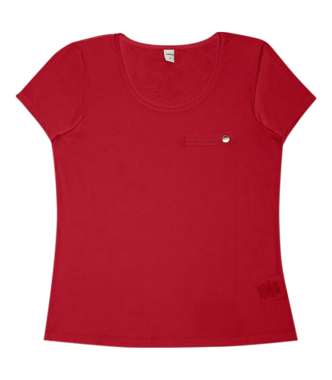 Blusa Feminina Viscotorcion Básica Rovitex Vermelho
