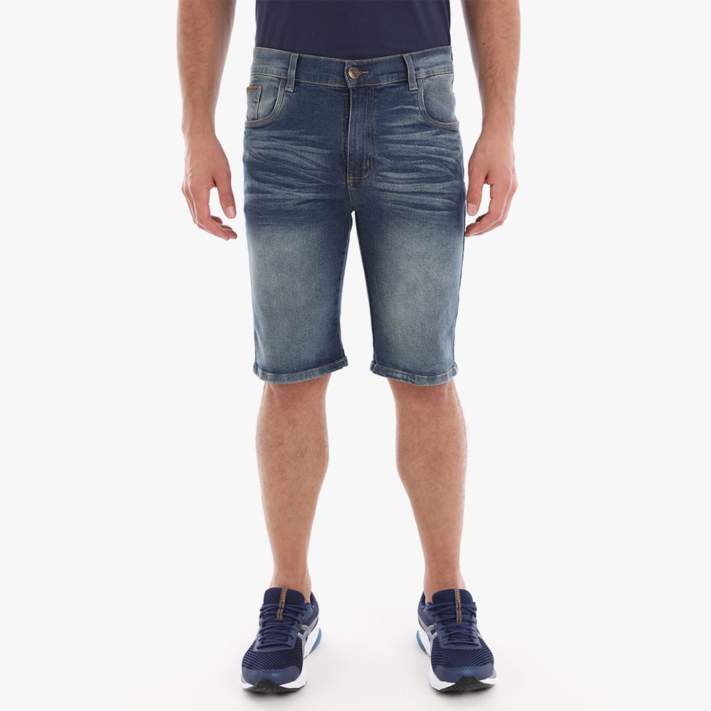BERMUDA JEANS COM BIGODE MARCADO 11120 / DG18458 JEANS 40