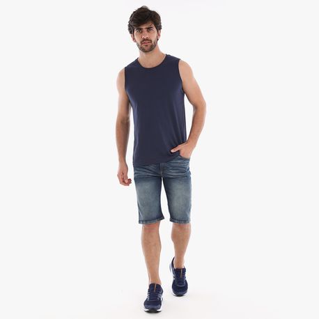 BERMUDA JEANS COM BIGODE MARCADO 11120 / DG18458 JEANS 40