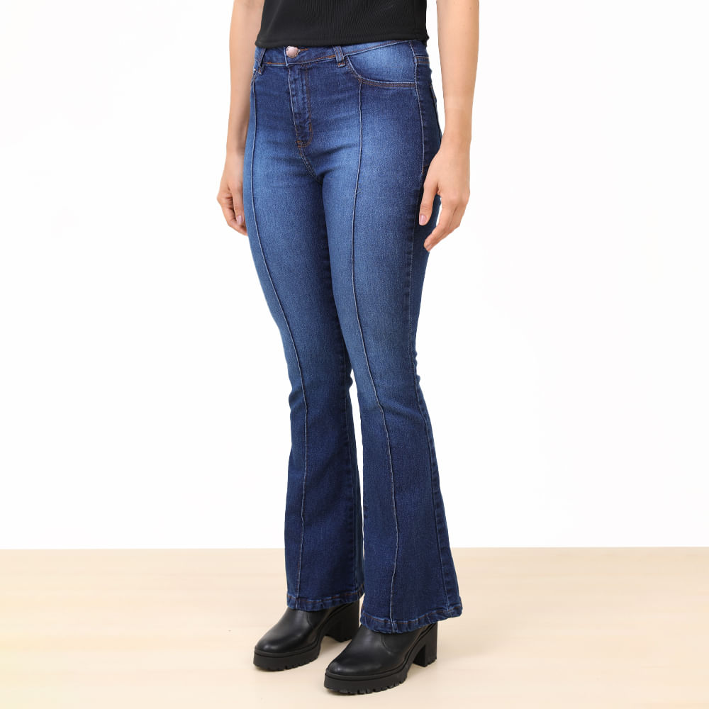 CALCA FLARE FRISO LAV MED USED 5877 JEANS 36