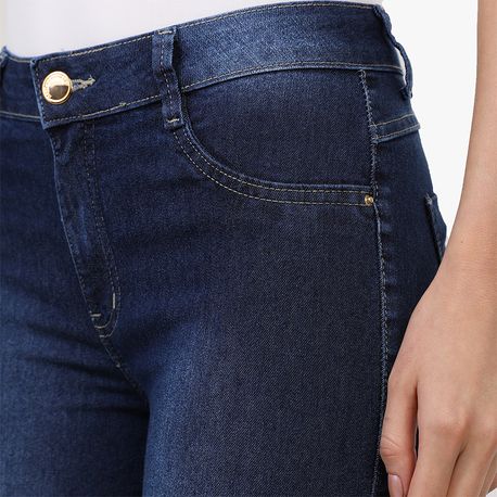 CALCA FLARE BARRA DESFEITA ESCURA 38963 JEANS 44
