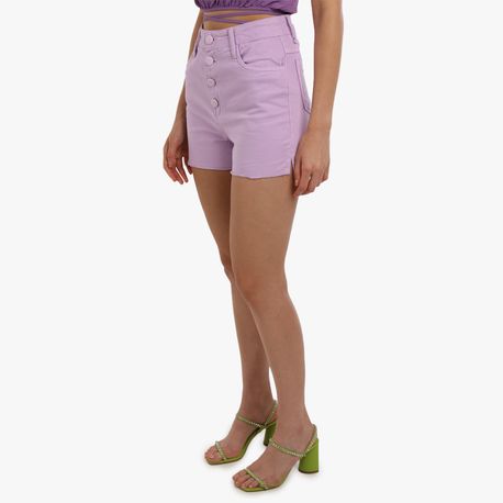 SHORTS SARJA COLOR BOTOES 100-080 LILAS 36
