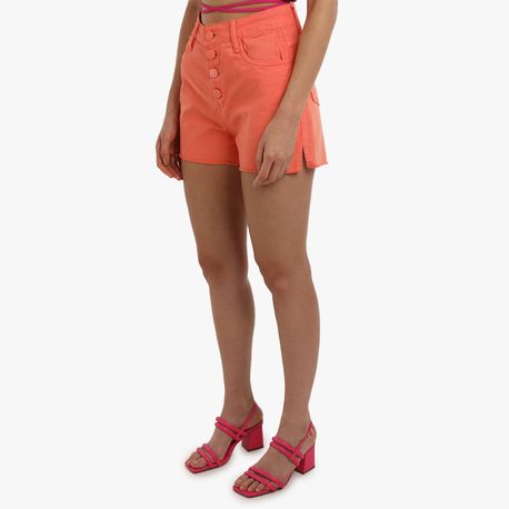 SHORTS SARJA COLOR BOTOES 100-080 LARANJA 36