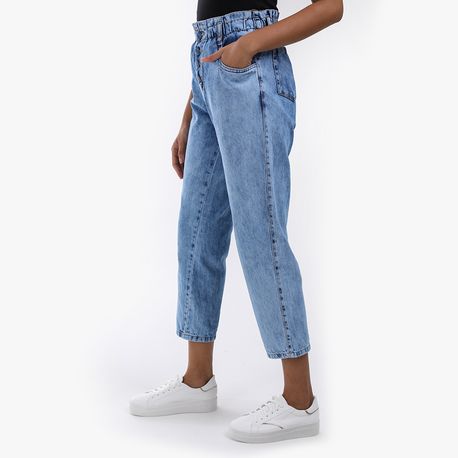 CALCA MOM BOTAO ELASTICO 39748 JEANS 38