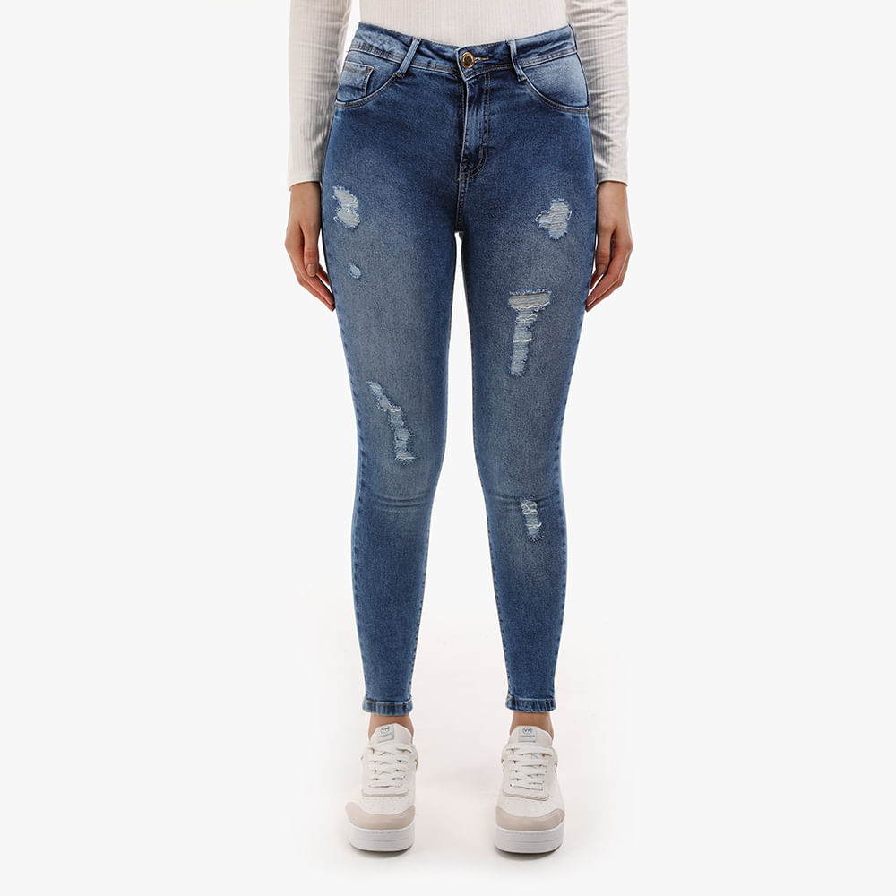 SKINNY RASGO DETALHE BARRA 39577 JEANS 38