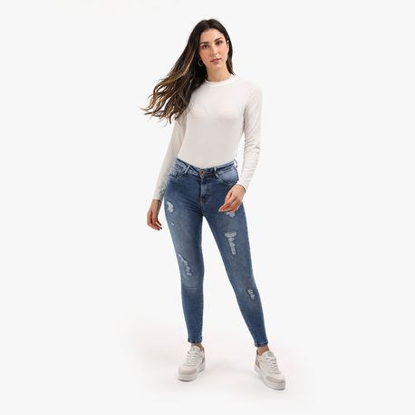 SKINNY RASGO DETALHE BARRA 39577 JEANS 38