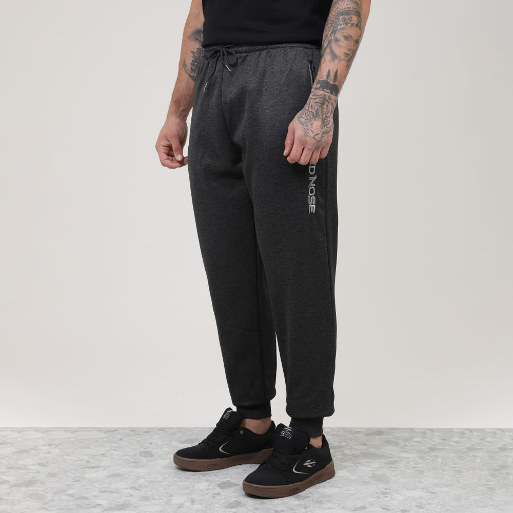 Calça moletom masculina fashion cinza escuro