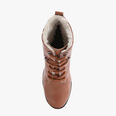 BOTA COTURNO PELO 22606 NAPA WEST LINHACA/PELO PORCELANA 34