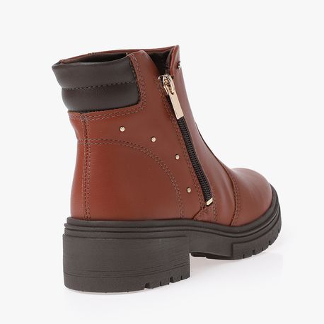 BOTA COTURNO ZIPER LATERAL G9572 03-CONHAQUE ALMERIA 34