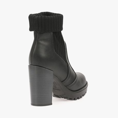 BOTA SALTO ALTO KNIT 5325118 PRETO 33