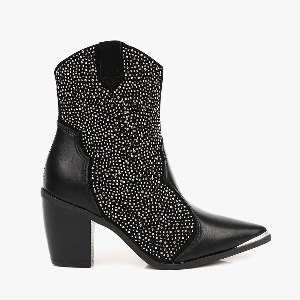 BOTA SALTO COUNTRY STRASS 3070111 PRETO 35