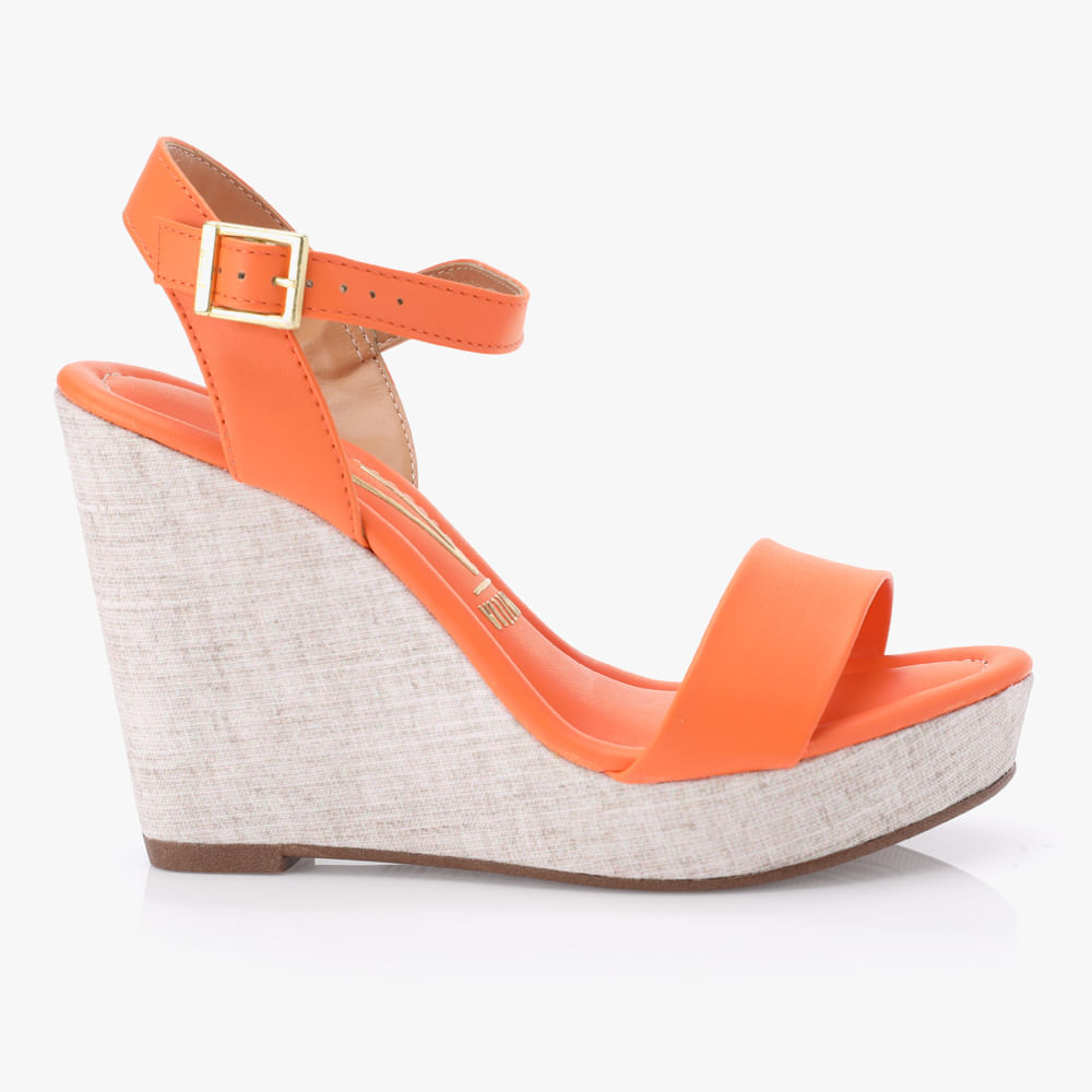 SANDALIA ANABELA BASIC 62832000 LARANJA INTENSE 40