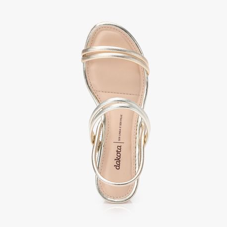 SANDALIA ANABELA CALCE FACIL Z9651 10-CHAMPAGNE 39