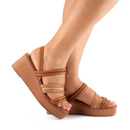 SANDALIA ANABELA MC112 02 CAMEL 34