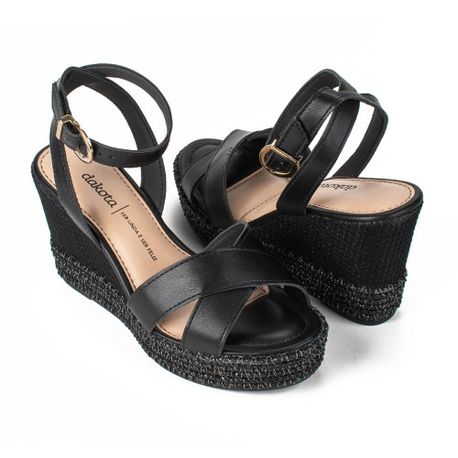 SANDALIA ANABELA Y8261 PRETO 34