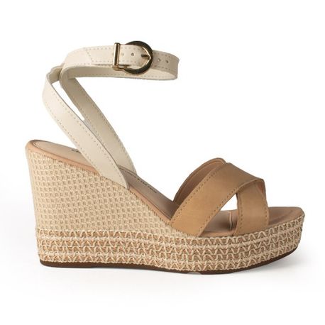 SANDALIA ANABELA Y8261 GRANOLA/CREAM 34