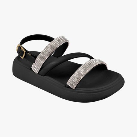 SANDALIA  PAPETE STRASS  INF 136000 PRETO 21/22