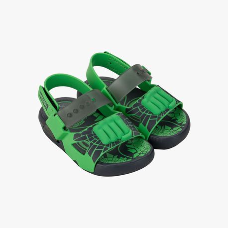SANDALIA PAPETE BB MNO 23173 BE978 - CINZA / VERDE 21