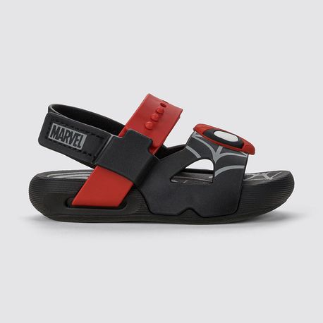 SANDALIA PAPETE BB MNO 23173 BH389 - PRETO / VERMELHO 21