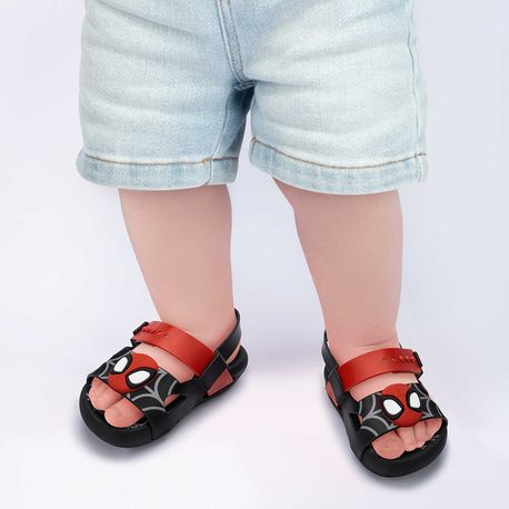 SANDALIA PAPETE BB MNO 23173 BH389 - PRETO / VERMELHO 21