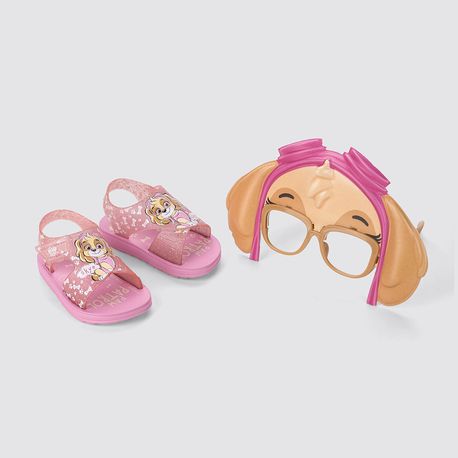 PAPETE BB MNA MNO PATRULHA CANINA BRINDE 23075 BF724 - ROSA / ROSA GLITTE 19