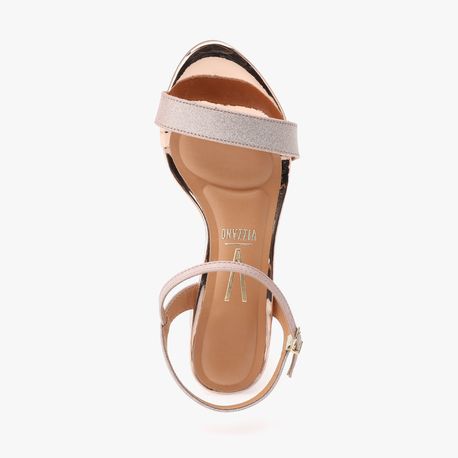 SANDALIA SALTO BAIXO 6291900/F OURO ROSADO 36