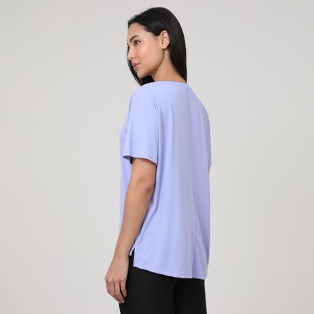 CAMISETA MANGA CURTA W NK ONE DF SS STD TOP DD0638-569 569-LIGHT THISTLE/WHT G