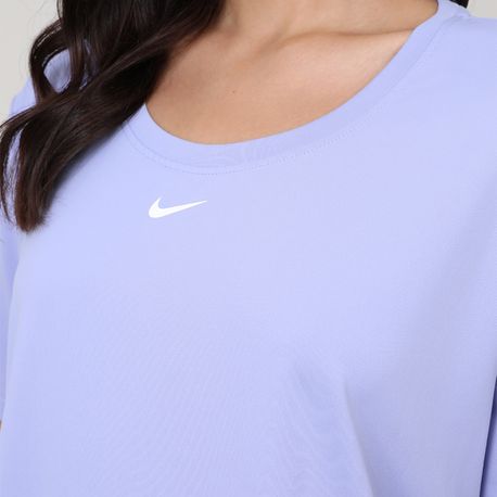CAMISETA MANGA CURTA W NK ONE DF SS STD TOP DD0638-569 569-LIGHT THISTLE/WHT G