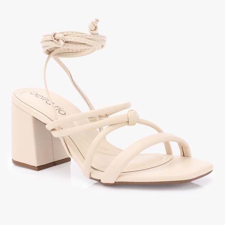 SANDALIA SALTO AMARRAR 8436214 CREME 40
