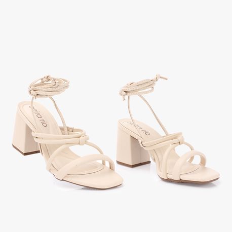SANDALIA SALTO AMARRAR 8436214 CREME 40