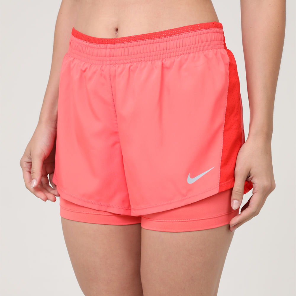 SHORTS W NK 10K 2IN1 SHORT CK1004-814 814-MAGIC EMB/CHILE RED/WOLF GREY M
