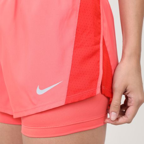 SHORTS W NK 10K 2IN1 SHORT CK1004-814 814-MAGIC EMB/CHILE RED/WOLF GREY M
