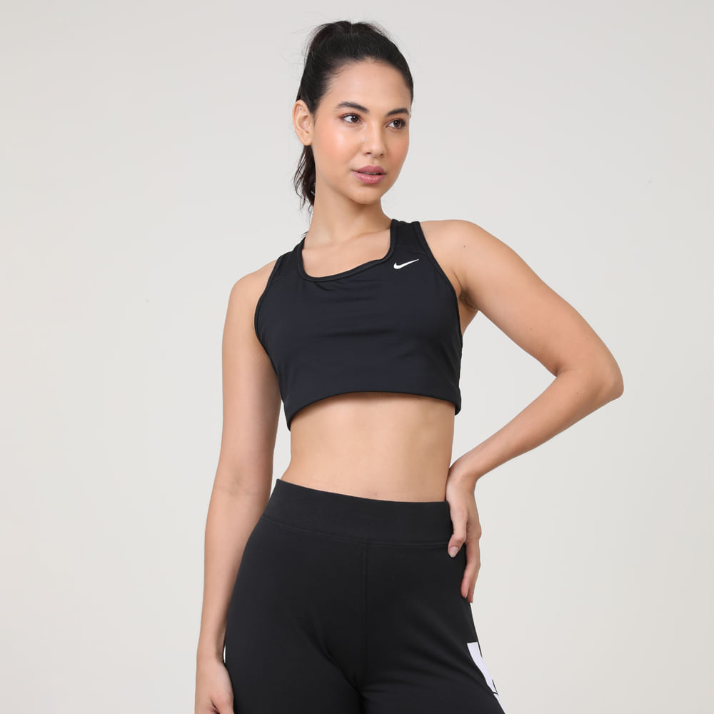 TOP SWOOSH BRA NON PAD BV3630-010 010-BLACK/WHITE GG