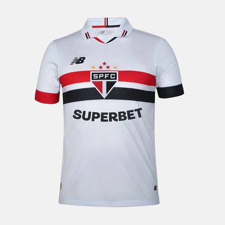 CAMISA MASC SPFC HOME 2024 TORCEDOR MT830476 BCO/VERM/PTO P