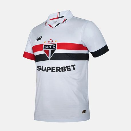CAMISA MASC SPFC HOME 2024 TORCEDOR MT830476 BCO/VERM/PTO P