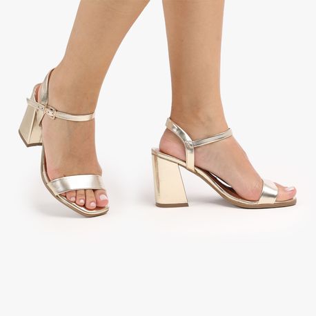 SANDALIA SALTO 2241201 OURO 40