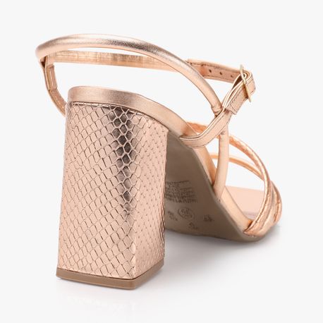 SANDALIA SALTO METALIZADO 2214605 ROUGE/ROUGE 35
