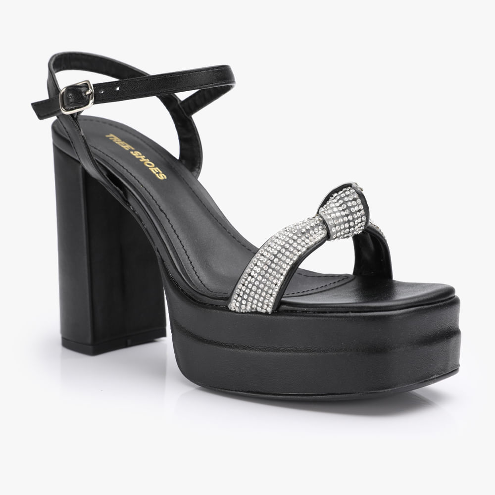 SANDALIA SALTO NO STRASS 1064707 PTO/PTO 39