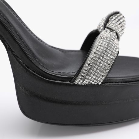 SANDALIA SALTO NO STRASS 1064707 PTO/PTO 39