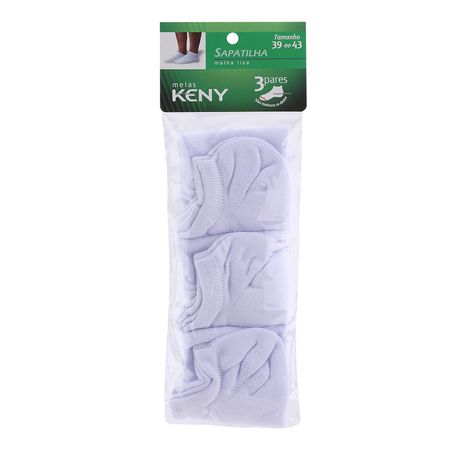 MEIA KIT C/3 SAPATILHA LISA 1004014 BRANCO 39/43