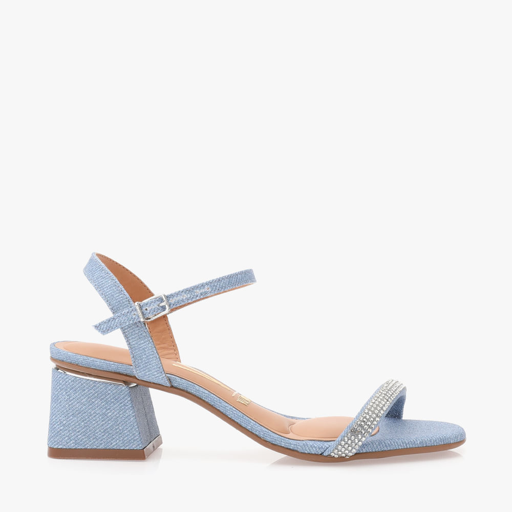 SANDALIA BRILHO 6428130 JEANS CLARO 34