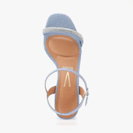 SANDALIA BRILHO 6428130 JEANS CLARO 34