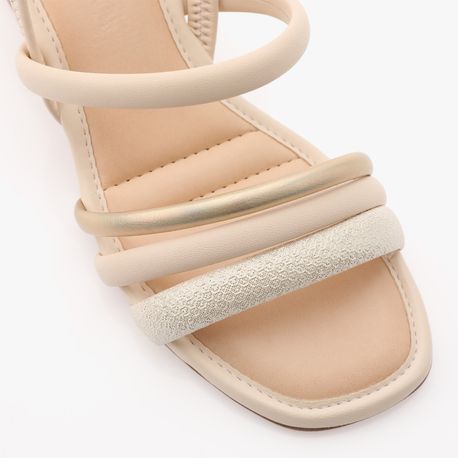 SANDALIA SALTO 3 TIRAS MI263 0002-BAUNILHA 35