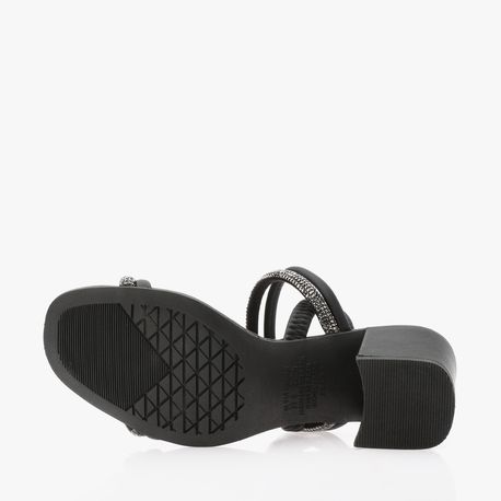 SANDALIA SALTO TIRAS BRILHO Y6875 0003-PRETO 34