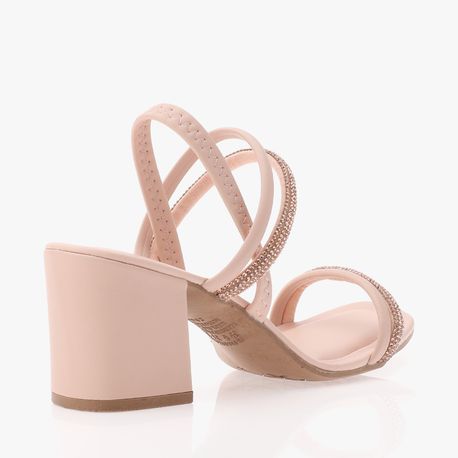 SANDALIA SALTO TIRAS BRILHO Y6875 0005-PESSEGO 35